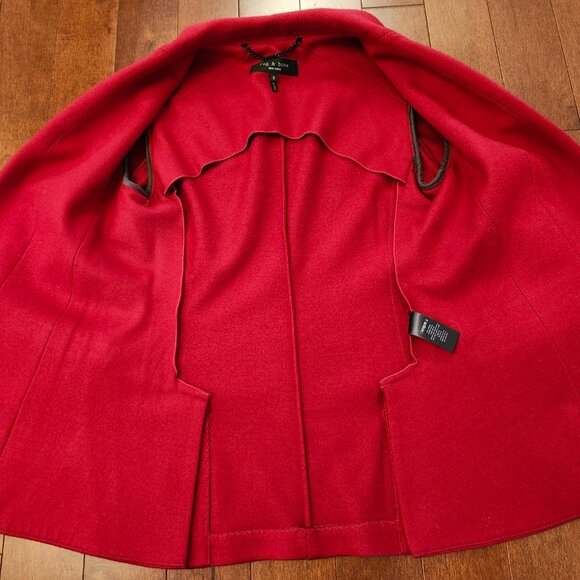 Rag & Bone women's red wool blazer in size 2 - Picture 3 of 9